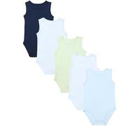 TupTam Baby Jungen Achselbody 5er Pack Baumwolle Unifarben Bequem OEKO-TEX, Farbe: Farbenmix 1, Kinder Größe: 110