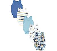 TupTam Baby Jungen Achselbody 5er Pack Baumwolle Unifarben Bequem OEKO-TEX, Farbe: Farbenmix 10, Kinder Größe: 86