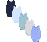 TupTam Baby Jungen Achselbody - Weicher Baby Body im 5er Pack aus Baumwolle, Body Baby Unifarben OEKO-TEX zertifiziert, Farbe: Farbenmix 10, Kinder Größe: 86