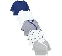 TupTam Baby Jungen Langarm Wickelshirt Baumwolle 5er Set, Farbe: Mehrfarbig 8, Kinder Größe: 50