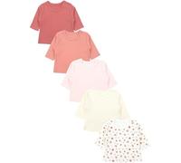 TupTam Baby Mädchen Langarmshirt 5er Set, Farbe: Punkte_Braun_Weiß_Grün_Pilze, Größe: 104