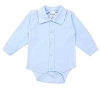 TupTam Body Baby Langarm oder Kurzarm mit Kragen - OEKO-TEX Baby Body Jungen aus Baumwolle, Farbe: Blau, Kinder Größe: 68