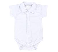 TupTam Body Baby Langarm oder Kurzarm mit Kragen - OEKO-TEX Baby Body Jungen aus Baumwolle, Farbe: Kurzarm Weiß, Kinder Größe: 62