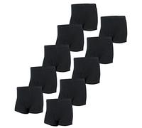 TupTam Boxershorts - Kinder Boxershorts Unterwäsche, Unterhosen im 10er oder 5er Pack, Farbe: 10er Pack Schwarz, Größe: 152-158
