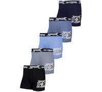 TupTam Boxershorts - Kinder Boxershorts Unterwäsche, Unterhosen im 10er oder 5er Pack, Farbe: 5er Pack Sport Schwarz Grau Blau, Größe: 164-170