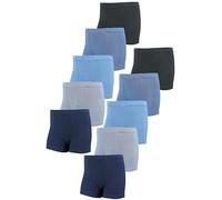 TupTam Boxershorts - Kinder Boxershorts Unterwäsche, Unterhosen im 10er oder 5er Pack, Farbe: Dunkelblau Anthrazit Indigo Blau Grau, Größe: 104-110