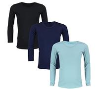 TupTam Langarmshirt Kinder - 3er Pack Unterhemden Jungen & Mädchen, 100% Baumwolle, Unisex, Farbe: Farbenmix 2, Größe: 104