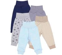TupTam Pumphose Baby 5er Pack Unisex - Bequeme Baby Hose für Jungen und Mädchen aus Oeko-Tex Baumwolle, Farbe: Navy_Grau_Sterne_Streifen_Bärchen, Größe: 104