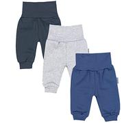 TupTam Pumphose Baby Jungen 3er Pack - Bequeme Baby Hosen Jungen aus Baumwolle mit Bund und Fußbündchen