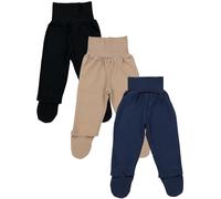 TupTam Pumphose Baby Jungen mit Fuß 3er Pack - Weiche Baby Hose aus Baumwolle mit Komfortbund, Farbe: Farbenmix 7, Größe: 62