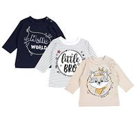 TupTam Unisex Baby Langarmshirt mit Spruch Aufdruck 3er Set, Farbe: Junge 2, Größe: 86