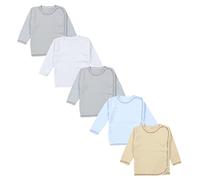 TupTam Unisex Baby Wickelshirt Langarm 5er Pack, Farbe: Junge 2, Größe: 56