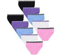 TupTam Unterhosen Mädchen 10er Pack Größe 92-170 - Bequeme Unterwäsche für Mädchen aus Baumwolle, Farbe: Slips/Rosa Lila Blau Schwarz Grau, Größe: 164-170
