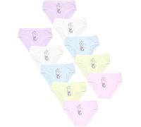 TupTam Unterhosen Mädchen 10er Pack Größe 92-170 - Bequeme Unterwäsche für Mädchen aus Baumwolle, Farbe: Unicorn Seepferd Rosa Gelb Blau Ecru Lila, Größe: 92-98