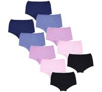 TupTam Unterhosen Mädchen Shorts 10er Pack - Bequeme Unterwäsche für Mädchen aus Baumwolle, Farbe: Shorts/Punkte Puderrosa Dunkelblau Schwarz, Größe: 104-110