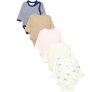 Langarmwickelbody TUPTAM "Wickelbody Unisex Baby Wickelbody Langarm 5er Set", Jungen, Gr. 56, N-Gr, braun (streifen_braun_beige_animals), Obermaterial: 100% Baumwolle CO., Bodys (32902357-56) streifen