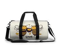 Turnbeutel für Herren und Damen, Kiwi-Schlitz, Seesack, Übernachtungstasche mit Fach, Gym-Sackpac, Bee Love Honey, 45 cm/22,9 cm/22,9 cm, Bee Love Honey, 17.7in/9in/9in