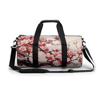 Turnbeutel für Herren und Damen, Motiv: Feuer und Eisdrachen, Seesack, Übernachtungstasche mit Fach, Turnbeutel, Japanische Kirschblüte, 17.7in/9in/9in