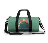 Turnbeutel für Herren und Damen, Rocket Flight Duffel Bag Übernachtungstasche mit Fach Gym Sackpac, Grüne kleine Glocke, 17.7in/9in/9in