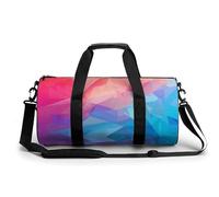 Turnbeutel für Herren und Damen, Rocket Flight Duffel Bag Übernachtungstasche mit Fach Gym Sackpac, Quadratischer Farbverlauf, 17.7in/9in/9in