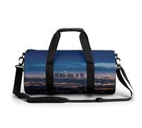 Turnbeutel, Los Angeles Skyline, bedruckter Turnbeutel, Zylinder-Turnbeutel, Sportgepäcktasche, Wochenendgepäcktasche, Los Angeles Skyline, 45 cm/22,9 cm/22,9 cm/22,9 cm, stilvoll, Los Angeles