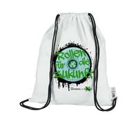 Turnbeutel 'memo + skate aid' aus recycelter Fairtrade-zert. Bio-Baumwolle