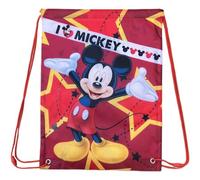 Turnbeutel mit Kordelzug Mickey Disney Rucksack Turnbeutel Schule Freizeit 43 x 32 cm, rot, 43