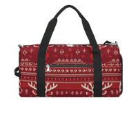 Turnbeutel mit rotem Hirschgesicht, leicht, Reisetasche, Wochenendtasche für Damen und Herren, weiß, Einheitsgröße, weiß, Einheitsgröße