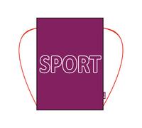 Turnbeutel mit Zugband, Motiv: Sport fuchsia