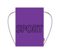 Turnbeutel mit Zugband, Motiv: Sport lila
