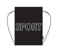 Turnbeutel mit Zugband, Motiv: Sport schwarz