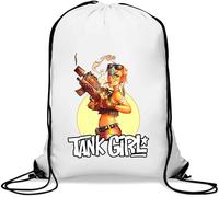 Turnbeutel, Motiv: Armee-Mädchen, niedlich, feministische Ikone, Comic-Poster, Turnbeutel, lässig, mit Kordelzug, Weiß