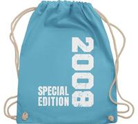 Turnbeutel Rucksack - 18. Geburtstag - Special Edition 2008 - Unisize - Hellblau - geschenke für mädchen ab 18 jahren zum volljährig 2005 beutel geschenk junge 18ten 2004 stoffbeutel jährige
