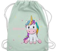 Turnbeutel Rucksack - Einhörner - Einhorn Unicorn - Unisize - Pastell Grün - turn beutel einhornrucksack unicorns stoffbeutel kindergarten kinderturnbeutel einhörnern sportbeutel