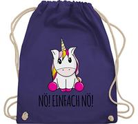 Turnbeutel Rucksack - Einhörner - Taschen - Nö! Einfach Nö! Einhorn Unicorn Lustig Bevor Du fragst Nein - Unisize - Lila - beutel nö nö kinder einhörnern no rucksäcke damen unicorns einhorn,
