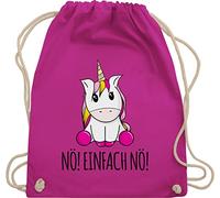 Turnbeutel Rucksack - Einhörner - Taschen - Nö! Einfach Nö! Einhorn Unicorn Lustig Bevor Du fragst Nein - Unisize - Fuchsia - beutel nö nö kinder einhörnern no rucksäcke damen unicorns