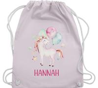 Turnbeutel Rucksack - Einhorn Unicorn Einhörner - Unisize - Pastell Rosa - turntasche mädchen name einhornrucksack unicorns stoffbeutel tasche kindergarten beutel schulkind einhörnern sportbeutel
