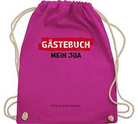 Turnbeutel Rucksack - Junggesellenabschied Männer - JGA Gästebuch I Unterschreiben Gäste - Unisize - Fuchsia - polter rucksäcke jungesellenabschied mein beutel brauttaschen jungesselnabschied
