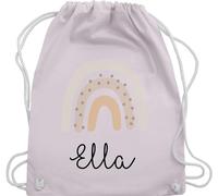 Turnbeutel Rucksack - Schöner Regenbogen Rainbow - Unisize - Pastell Rosa - name beutel kindergarten personalisierte juterucksack lila schule sportbeutel und stoffbeutel schulbeutel mädchen kita