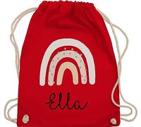 Turnbeutel Rucksack - Schöner Regenbogen Rainbow - Unisize - Rot - name beutel kindergarten personalisierte juterucksack lila schule sportbeutel und stoffbeutel schulbeutel mädchen kita turntasche