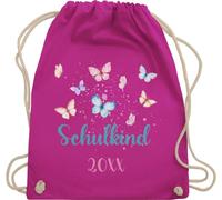 Turnbeutel Rucksack - Schulanfang Einschulung - Butterfly Schulkind - Unisize - Fuchsia - erster schultag sportbeutel schulanfänger schul beutel einschulung-schulkind schulbeutel schulkinder