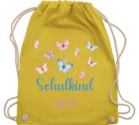 Turnbeutel Rucksack - Schulanfang Einschulung - Butterfly Schulkind - Unisize - Gelb - erster schultag sportbeutel schulanfänger schul beutel einschulung-schulkind schulbeutel schulkinder