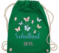 Turnbeutel Rucksack - Schulanfang Einschulung - Butterfly Schulkind - Unisize - Grün - erster schultag sportbeutel schulanfänger schul beutel einschulung-schulkind schulbeutel schulkinder