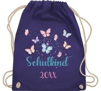 Turnbeutel Rucksack - Schulanfang Einschulung - Butterfly Schulkind - Unisize - Lila - erster schultag sportbeutel schulanfänger schul beutel einschulung-schulkind schulbeutel schulkinder