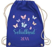 Turnbeutel Rucksack - Schulanfang Einschulung - Butterfly Schulkind - Unisize - Royalblau - erster schultag sportbeutel schulanfänger schul beutel einschulung-schulkind schulbeutel schulkinder