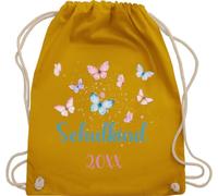 Turnbeutel Rucksack - Schulanfang Einschulung - Butterfly Schulkind - Unisize - Senfgelb - erster schultag sportbeutel schulanfänger schul beutel einschulung-schulkind schulbeutel schulkinder