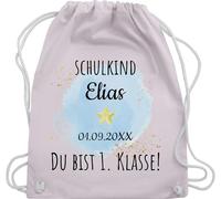Turnbeutel Rucksack - Schulanfang Einschulung - Schulkind - Du bist erste Klasse - Unisize - Pastell Rosa - geschenke erster schultag sportbeutel schulanfänger jungen ich bin eingeschult