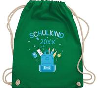 Turnbeutel Rucksack - Schulkind 2026 Geschenk Schulanfang Geschenke Einschulung Geschenk Schulkind I - Unisize - Grün - personalisierte rucksäcke schulkinder erster schultag sportbeutel