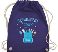Turnbeutel Rucksack - Schulkind 2026 Geschenk Schulanfang Geschenke Einschulung Geschenk Schulkind I - Unisize - Lila - personalisierte rucksäcke schulkinder erster schultag sportbeutel