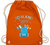 Turnbeutel Rucksack - Schulkind 2026 Geschenk Schulanfang Geschenke Einschulung Geschenk Schulkind I - Unisize - Orange - personalisierte rucksäcke schulkinder erster schultag sportbeutel